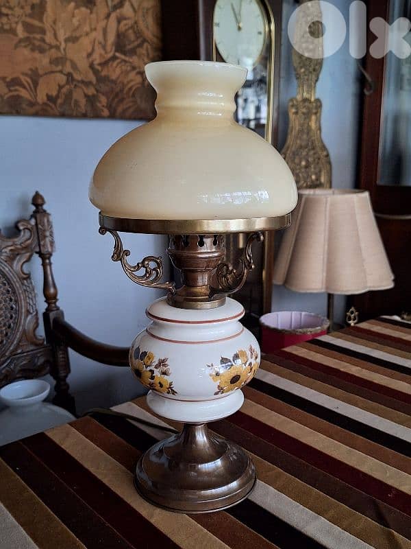 antique opaline lamp 1