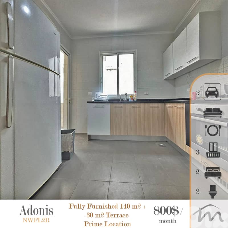 Adonis | Furnished 140m² + 30m² Terrace | 1 Minute to Highway | Catch 0