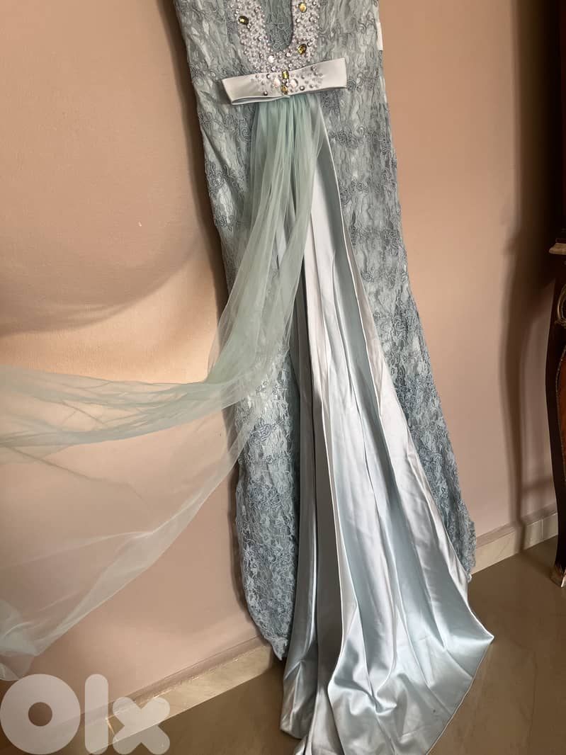 Beautiful Evening Light Blue Dress 5
