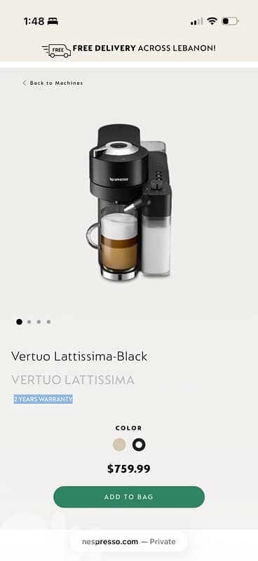 Coffee Machine Nespresso Lattissima Highest Quality 3