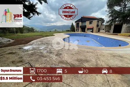 Ouyoun Broumana 1700m2 | 2100m2 Land | Designer's Signature Villa |TCH