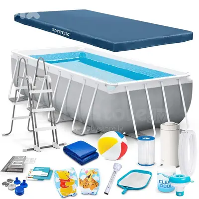 4 x 2 x 1.22 m Pool bestway with filter pump ladder intex بركة