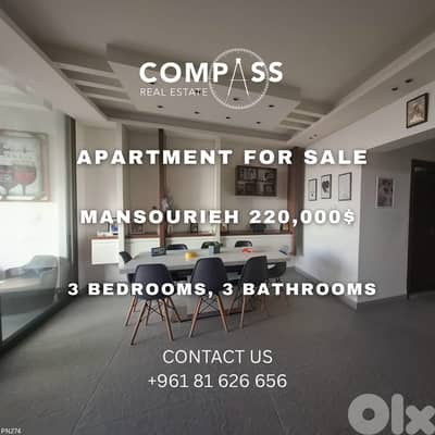 APARTMENT FOR SALE IN MANSOURIEH