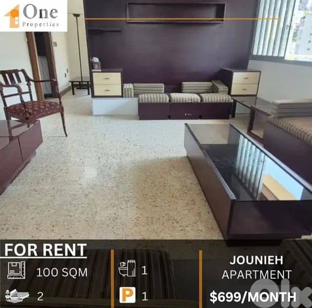 APARTMENT FOR RENT IN JOUNIEH 0