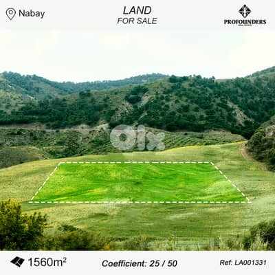 Land for sale in Nabay ارض للبيع في ناباي