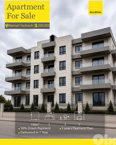 Payment Facilities- Apartment for sale in Mazraat Yachouh