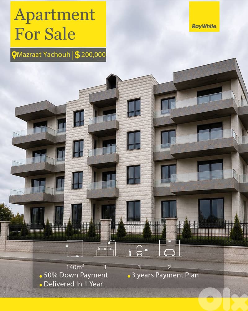 Payment Facilities- Apartment for sale in Mazraat Yachouh 0