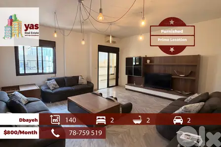 Dbayeh 140m2 | Furnished | Prime Location | Calm Area | MJ