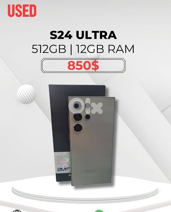 Samsung Galaxy s24 ultra used 512 0