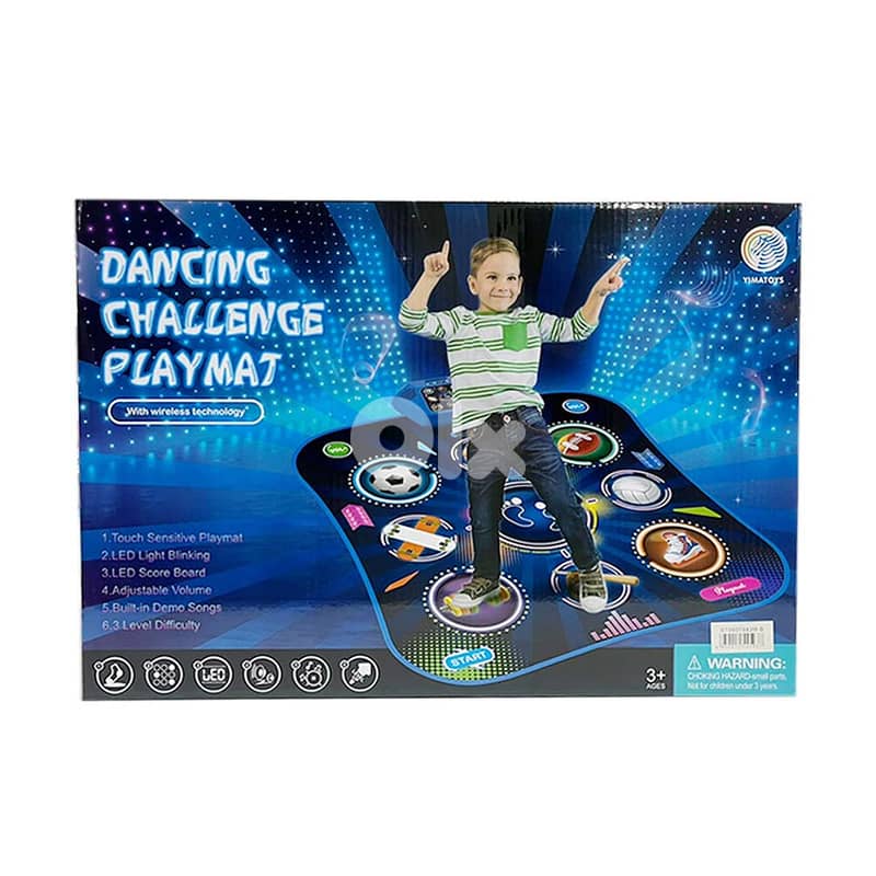 Dancing Challenge Playmat – Fun Interactive Game for Kids-سجادة التحدي 0