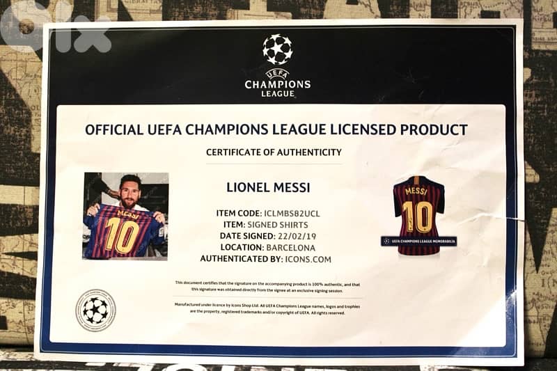 Barca Messi singed jersey 2