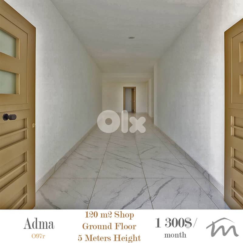 Adma | 120m² Ground Floor Shop | 5 Meters Height | Open Space | Prime 0