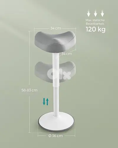 Standing Stool 360° Tilting Desk Chair Height Adjustable