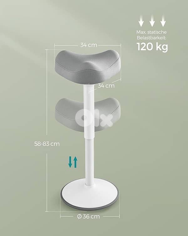 Standing Stool 360° Tilting Desk Chair Height Adjustable 0