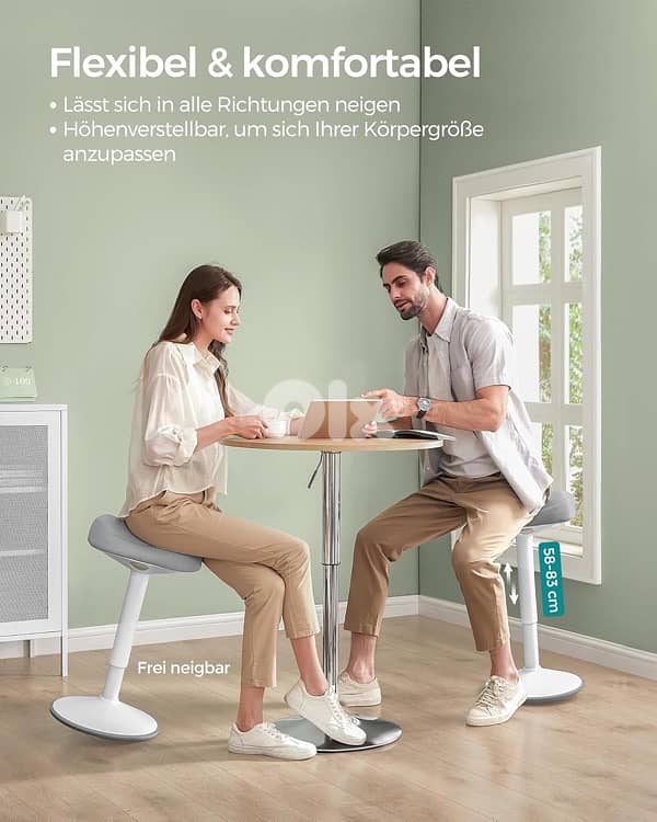 Standing Stool 360° Tilting Desk Chair Height Adjustable 3
