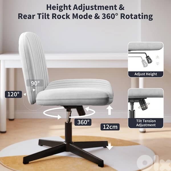 Computer Chair with Wide Seat and Mid Back 6