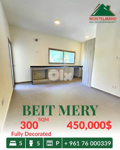 300 sqm Apartment For Sale in Beit Mery بيت مري