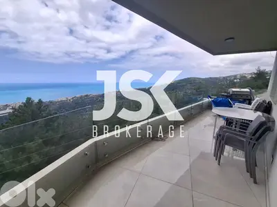 L21231 - Furnished Duplex with Terrace & Sea View For Rent in Maaysra