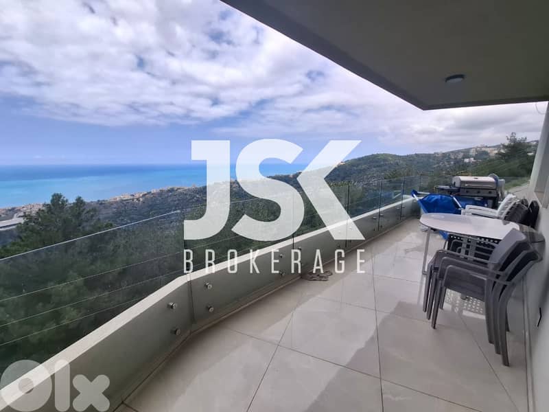 L21231 - Furnished Duplex with Terrace & Sea View For Rent in Maaysra 0