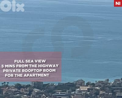 Private rooftop ,Full Sea View,Blat, Jbeil/ بلاط- جبيل REF#NI136034