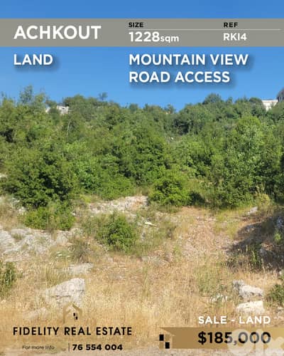 Land for sale in Achkout RKI4 أرض  للبيع في عشقوت
