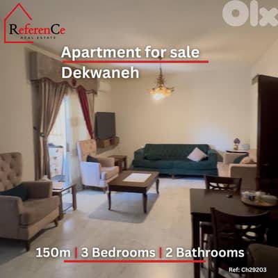 Prime location apartment in Dekwaneh شقة موقع مميز في الدكوانة