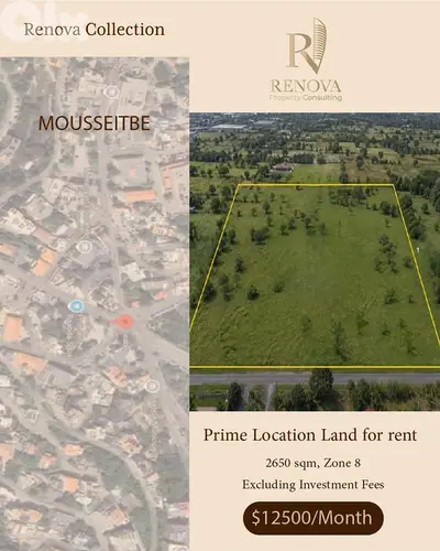 Prime Location Land for rent in Mousseitbe