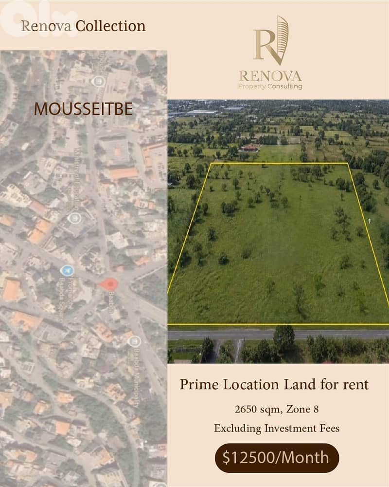 Prime Location Land for rent in Mousseitbe 0