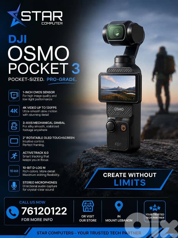 DJI Osmo Pocket 3 Action Camera 0