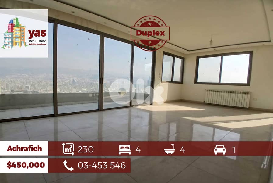 Achrafieh 230m2 | Duplex | Mint Condition | View | OH | 0