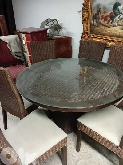 dinner table bamboo