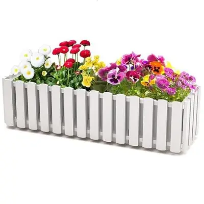Balcony Box Flower Pot Planter Fence 74.5 x 18.5 x 17 CM