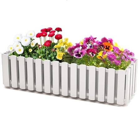 Balcony Box Flower Pot Planter Fence 74.5 x 18.5 x 17 CM 0