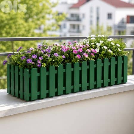 Balcony Box Flower Pot Planter Fence 74.5 x 18.5 x 17 CM 1