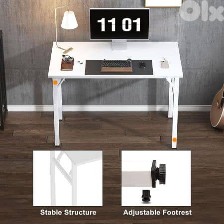 Folding Table White L 100 x W 60 x H 76 CM 2