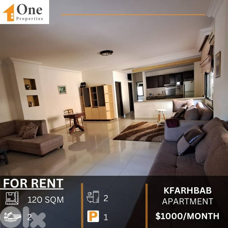 APARTMENT FOR RENT IN KFARHBAB 0