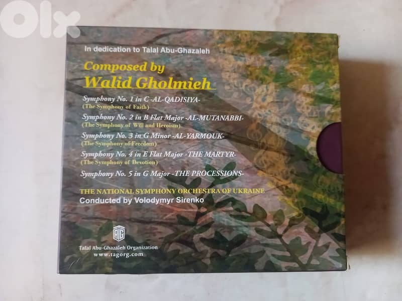 3-CD collection of symphonies composed by Walid Gholmieh, new sealed 0