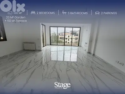 Brand New Garden Apartment with Partial Sea View in Bsalim For Sale