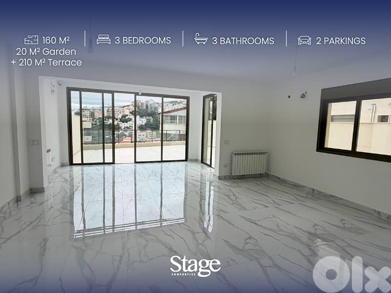 Spacious Brand New Apartment with Huge Terrace in Bsalim 0
