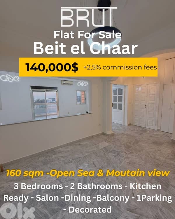 160 sqm Decorated apartment for sale in Beit el Chaar 0