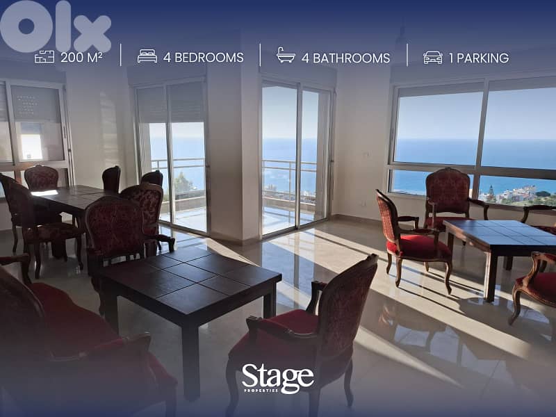 Fully Furnished Sea View Apartment for Rent in Halat 0