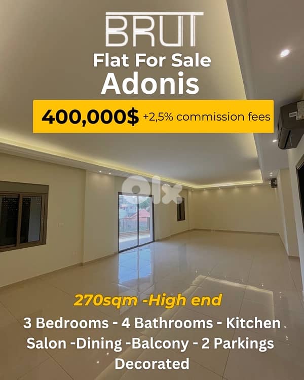 270 sqm High End apartment for sale in Adonis 0