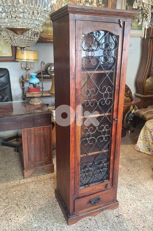 antique solid wood showcase vetrine 0