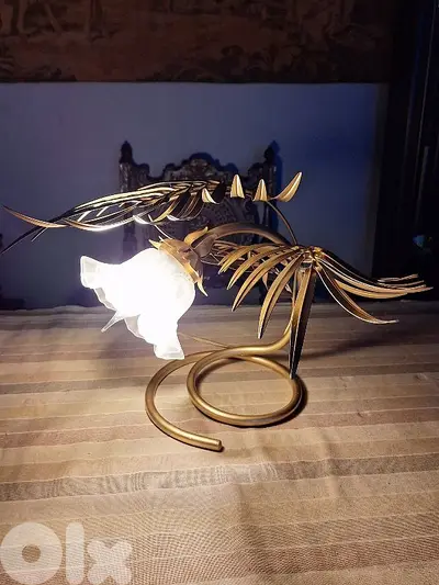antique flower shaped lamp