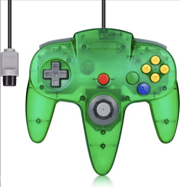N64 controller 2 packs, Wired 64-bit Joystic (Clear Blue & Green) 9
