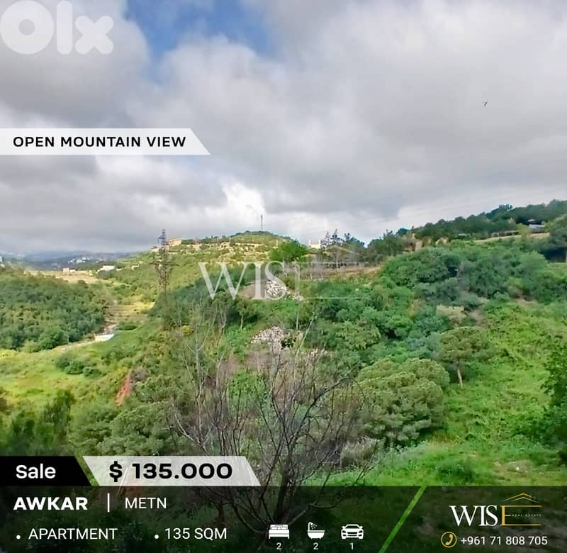  135 SQM Apartment for SALE in Awkar! 0