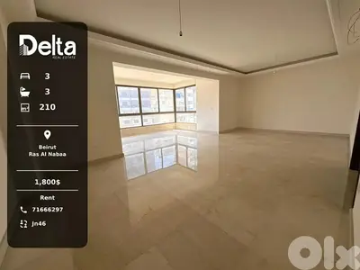 luxury apartment for rent in ras al nabaa, beirut