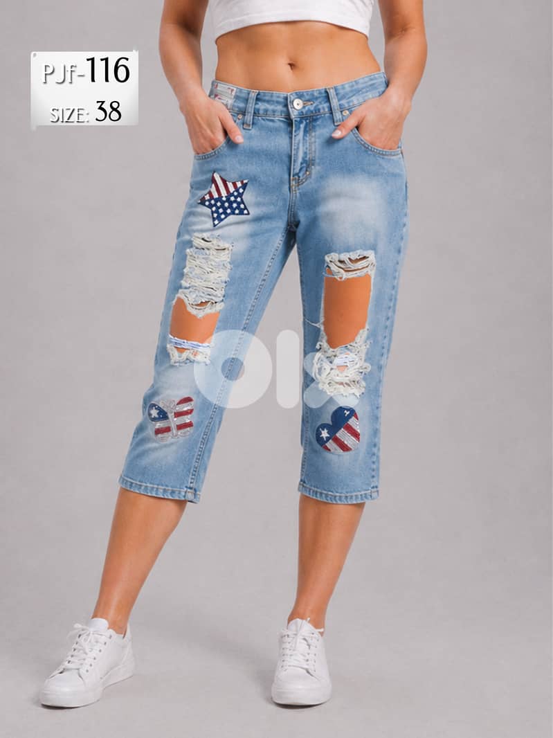 Ladies' Jeans Capri PANTs from European Brands 10