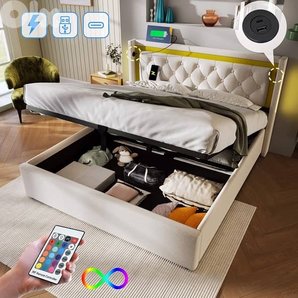 hydraulic bed USB , power jet charger , LED 0
