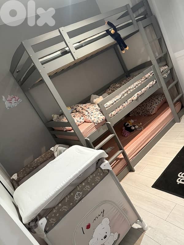 children triple bed 0